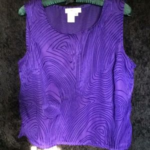 Coldwater Creek purple sleeveless top Size XL